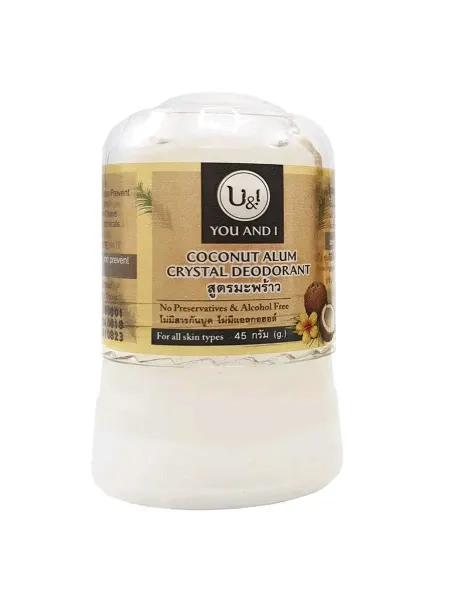 U&i CRYSTAL DEODORANT - COCONUT ALUM Кристаллический дезодорант