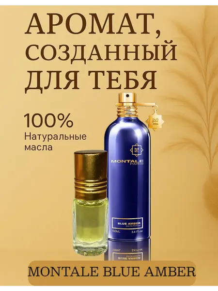 Весенние духи парфюм по мотивам MONTALE BLUE AMBER 3мл