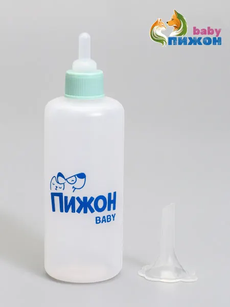 Бутылочка для кормления с мерной шкалой, синяя