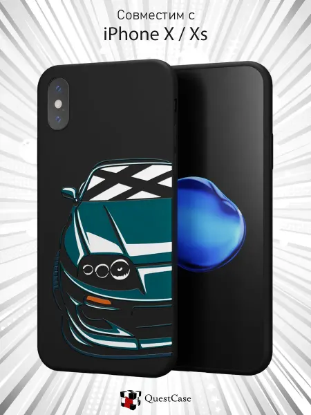 QuestCase Чехол на Apple iPhone X и XS с принтом BMW