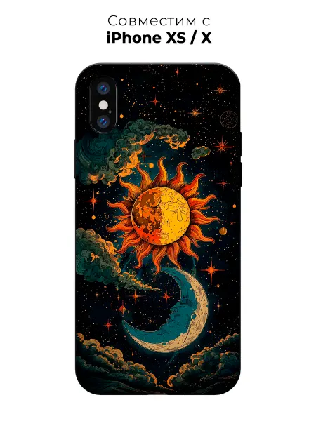 Vip Case Чехол на Apple iPhone X Xs Солнце и Луна