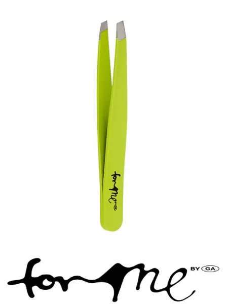 FOR ME by gold apple Пинцет со скошенным краем Eyebrow tweezer # белый