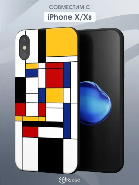 Kcase Чехол на Apple iPhone X и XS с принтом Геометрия