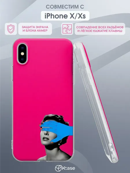 Kcase Чехол на Apple iPhone X и XS с принтом Ретро