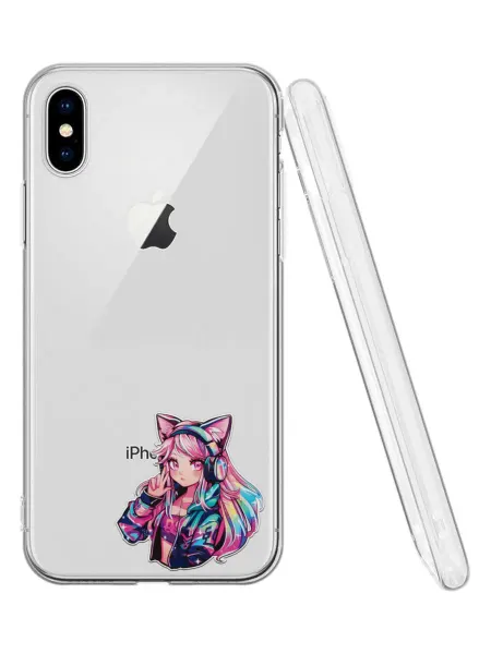QuestCase Чехол на Apple iPhone X и XS с принтом Аниме