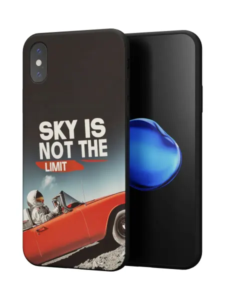 QuestCase Чехол на Apple iPhone X и XS с принтом Космонавт