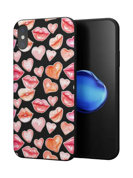 QuestCase Чехол на Apple iPhone X и XS с принтом Любовь