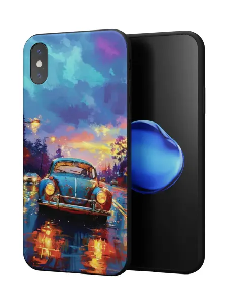 QuestCase Чехол на Apple iPhone X и XS с принтом Машина