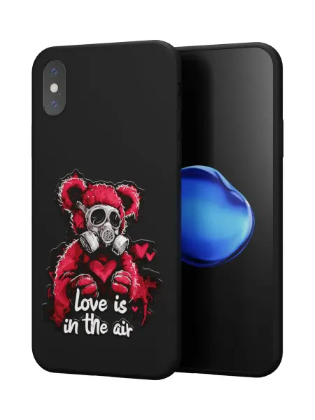 QuestCase Чехол на Apple iPhone X и XS с принтом Мишка
