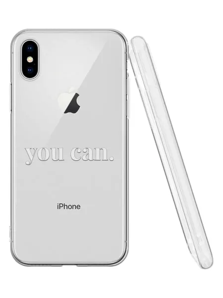 QuestCase Чехол на Apple iPhone X и XS с принтом Мотивация