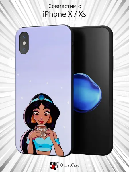 QuestCase Чехол на Apple iPhone X и XS с принтом Принцесса