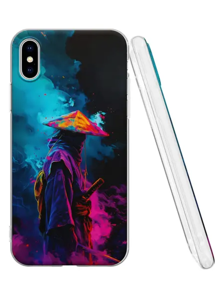 QuestCase Чехол на Apple iPhone X и XS с принтом Самурай