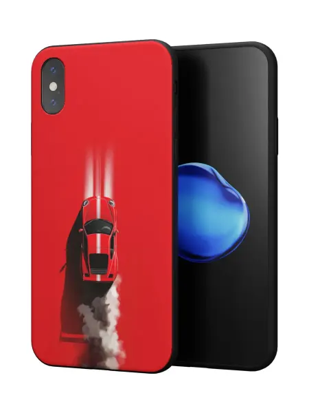 QuestCase Чехол на Apple iPhone X и XS с принтом Тачка