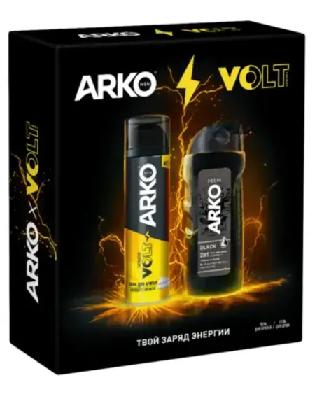 ARKO Подарочный набор пена для бритья Energy+ гель для душа Black