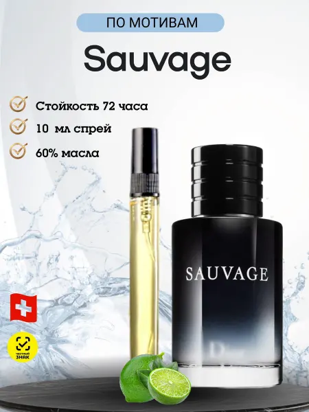 Aromatic_pro Масляные духи, мотив Саваж Дикий Простор, 10 мл