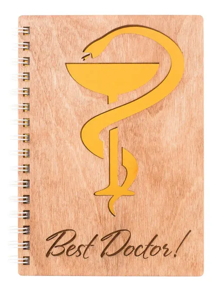 ARS Studio Блокнот деревянный "Best Doctor" идея подарка врачу