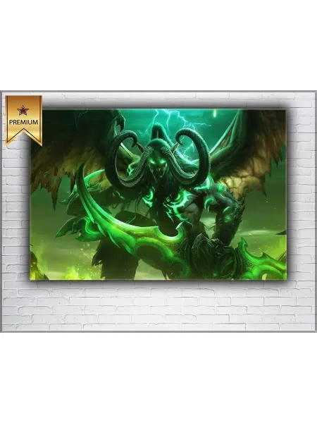 Classic Art Картина на холсте Иллидан охотник на демонов World Warcraft