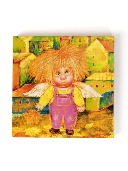 Artangels.Originals Магнит керамический на холодильник "Ангел-домовенок."