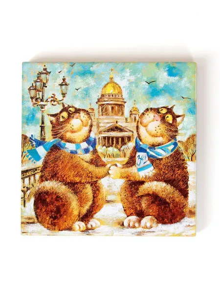 Artangels.Originals Магнит керамический на холодильник "Встреча у Исаакия."