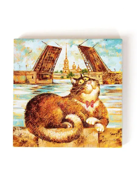 Artangels.Originals Магнит керамический на холодильник "Кот по имени сфинкс"