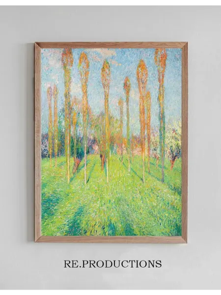 Re.productions Постер Prairie ensoleillée aux peupliers - Henri Martin
