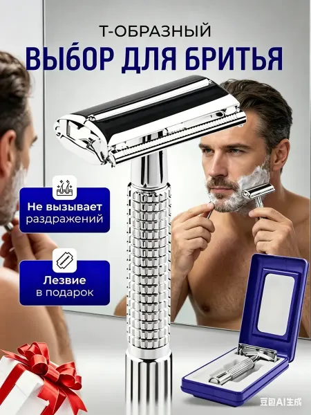 AvtoPuzzle Классическая Т-Образная Бритва - Для Идеального Бритья