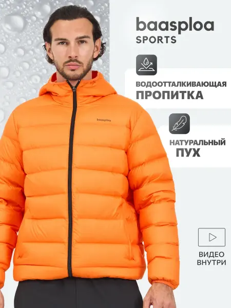 BAASPLOA Стеганая куртка утепленная с капюшоном на пуху