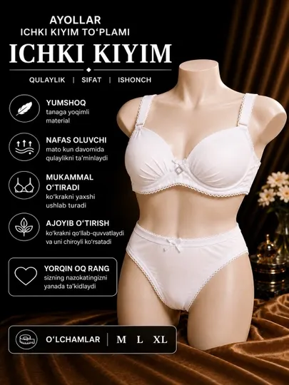 Женский комплект нижнего белья, кружевной, бюстгальтер и трусики