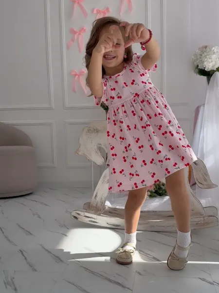 Babykiss Платье трикотажное на лето из жатки