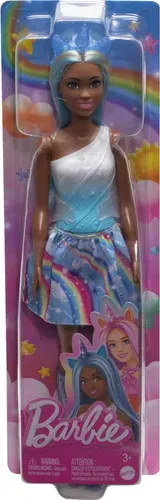 Кукла Barbie Dreamtopia Единорог с длинными голубыми волосами HRR14