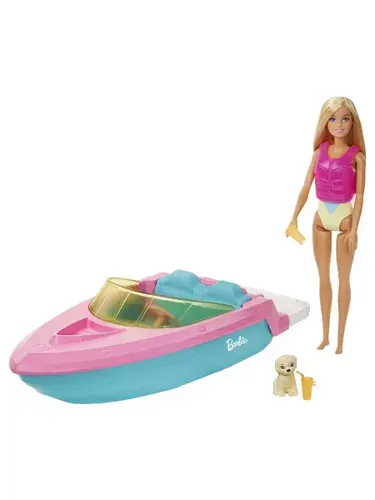 Кукла Mattel Barbie и Моторная лодка, с транспортом, GRG30