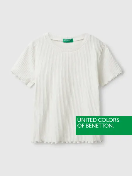 United Colors of Benetton Футболка школьная в рубчик
