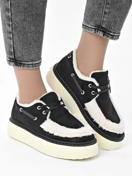 BESMODA SHOES Полуботинки женские осенние зимние лоферы на танкетке