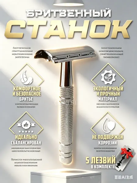 BIC Мужская классическая бритва с двойным лезвием Silver