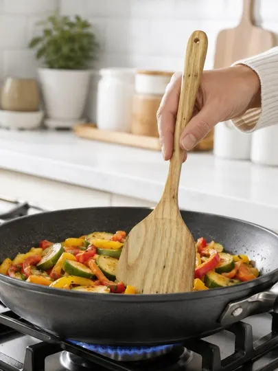 Деревянная кухонная лопатка – натуральная лопатка для приготовления пищи