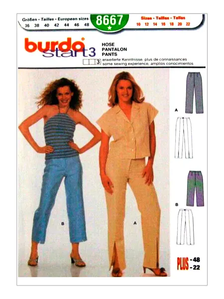Burda Выкройка брюк с разрезом