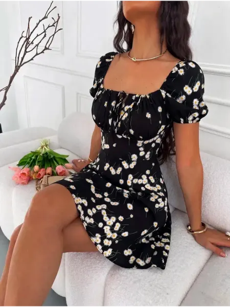Camicia Платье летнее крестьянка мини