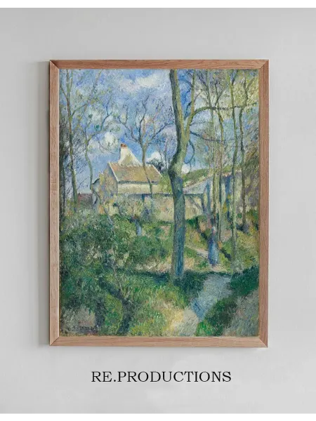 Re.productions Постер The Path to Les Pouilleux - Camille Pissarro