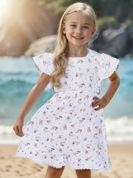Candy Wear Платье летнее муслиновое в садик