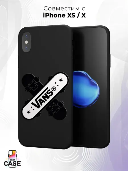 Cover Case Чехол на iPhone X и XS с принтом Vans