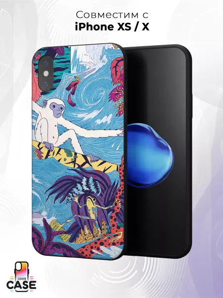 Cover Case Чехол на iPhone X и XS с милым принтом