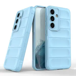Противоударный чехол Flexible Case для Samsung Galaxy S24+ (голубой)