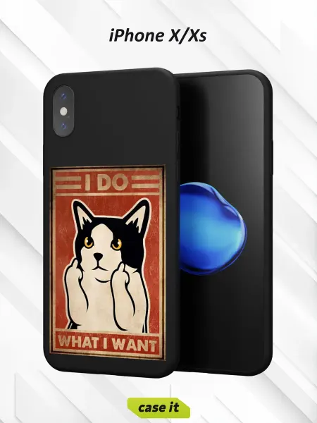 Case it Чехол на iPhone X и XSс принтом I do what I want