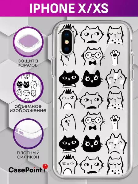 CasePoint Чехол на iPhone X XS с принтом