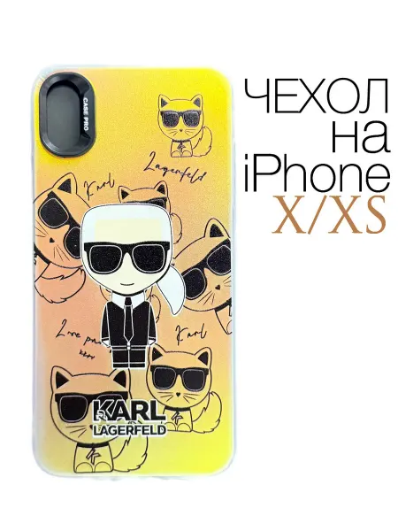 CRAZY CAT Чехол на iphone X XS Karl Хамелеон