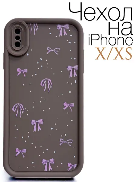 CRAZY CAT Чехол на iphone X XS Бантики
