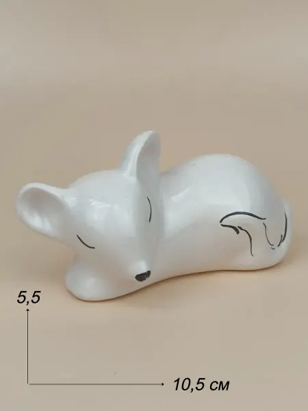 Ceramic Fauna Фарфоровая фигурка спящей Мышки