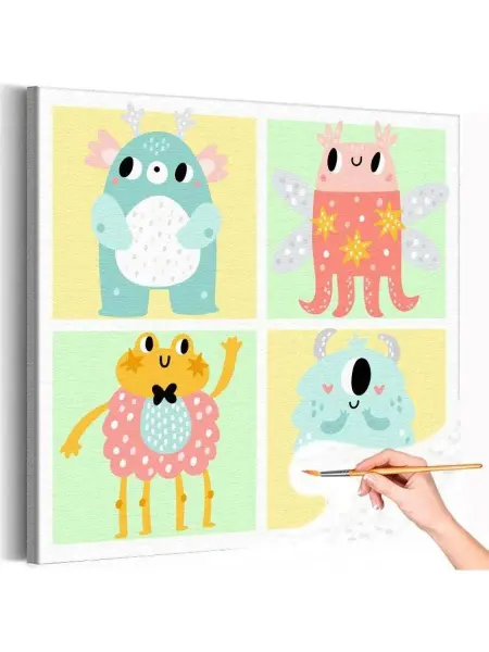 Живопись по номерам Картина по номерам Нежные монстры Для детей Детские