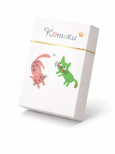 Котики, настольная карточная игра, с животными, для детей, развивающая игра