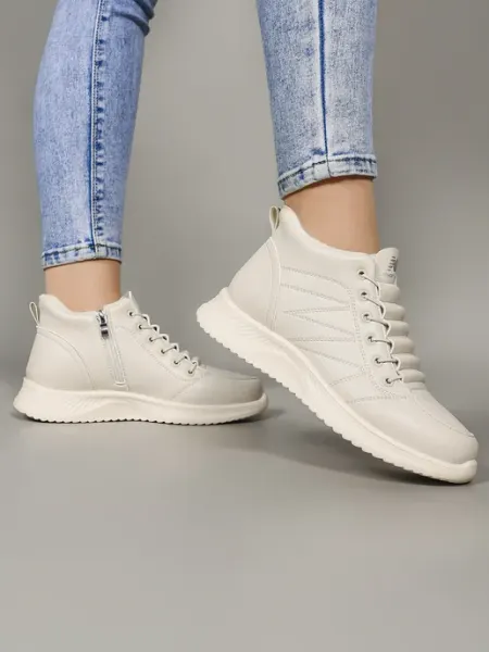 Chici Shoes Ботинки демисезонные утепленные кожаные